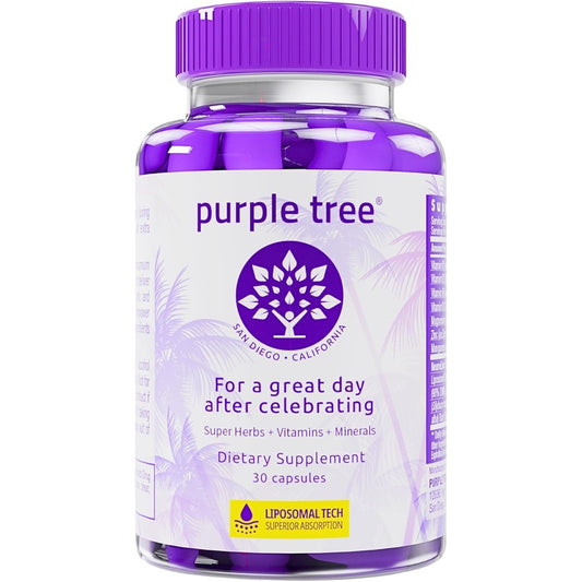 Purple Tree Post Wellness Supplement 30 capsules front view bottle for liver support