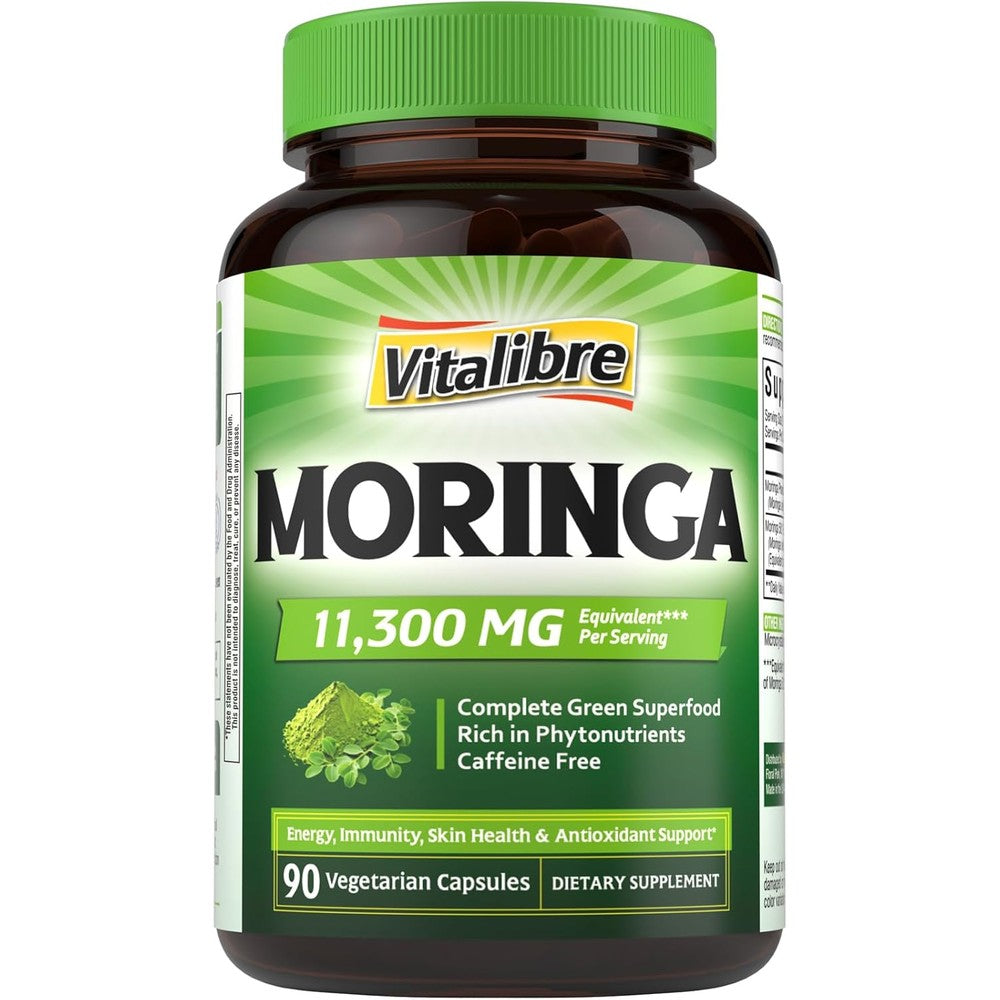 Vitalibre moringa oleifera powder vegan capsules gut health supplements