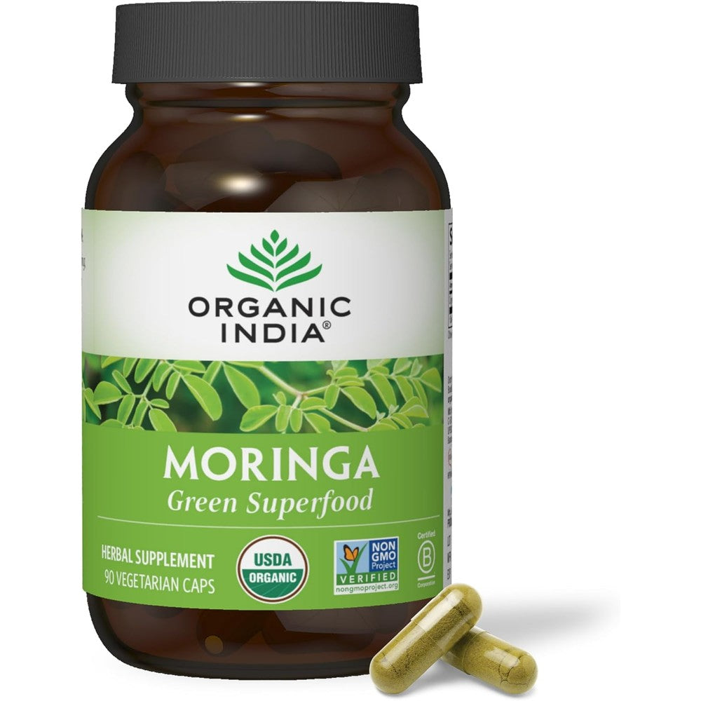 Organic India moringa capsules herbal supplement