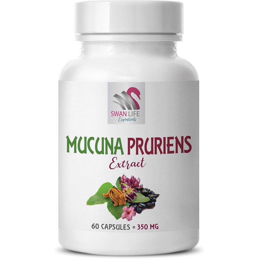 Swan Life Essentials Mucuna Pruriens Extract sixty capsules bottle front view