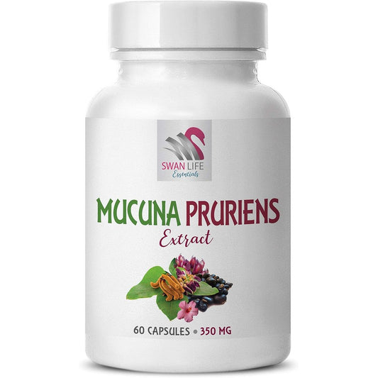 Swan Life Essentials Mucuna Pruriens Extract sixty capsules bottle front view