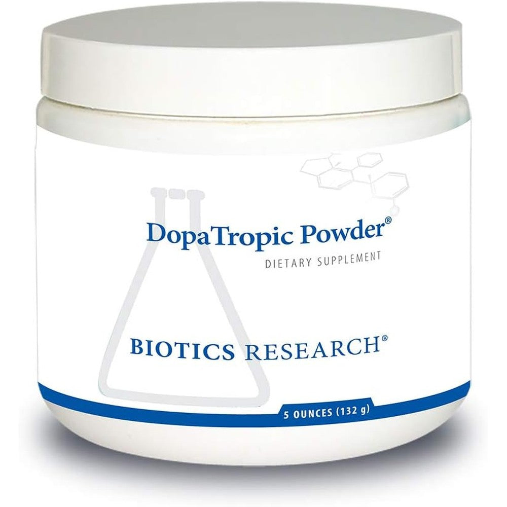 Biotics Research DopaTropic Powder front view container for natural dopamine support