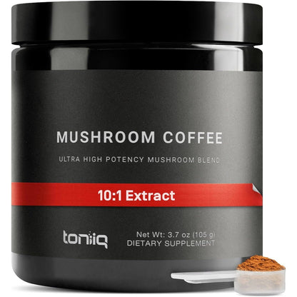 Toniiq Mushroom Coffee powder container front view authentic premium USA import