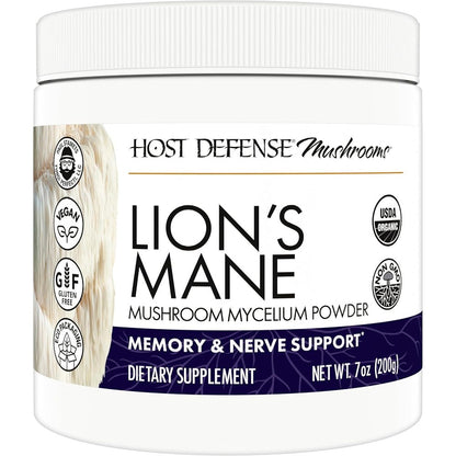 Host Defense Lion's Mane memory support powder front view