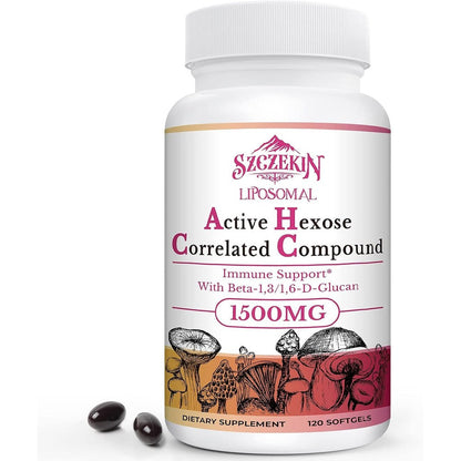 Szczekin Liposomal Active Hexose Correlated Compound 1500mg bottle front view for immune support