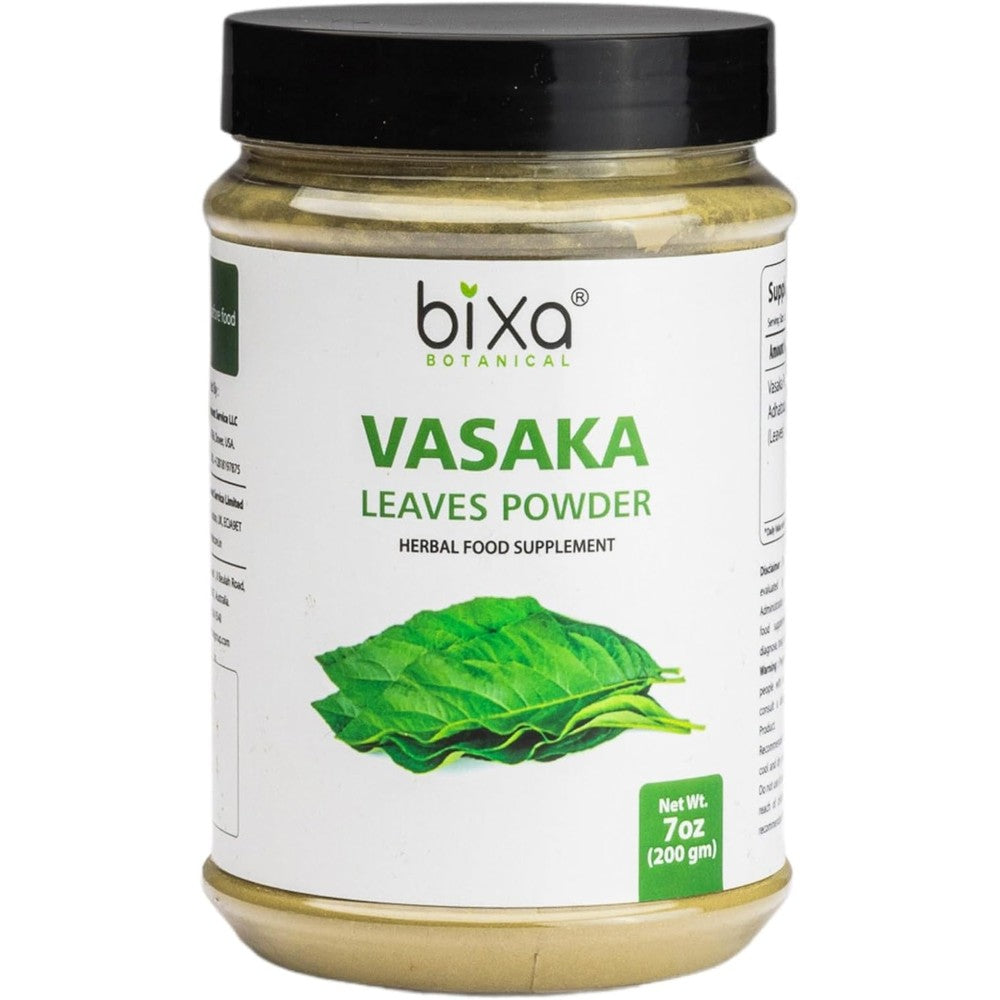 Bixa Botanical Vasaka Leaf Powder 200g front view for respiratory health