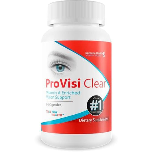 True You Health Pro VisiClear eye support capsules front view bottle