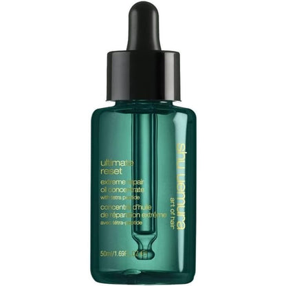 Shu Uemura Ultimate Reset Extreme Repair Oil Concentrate front view professional hair oil