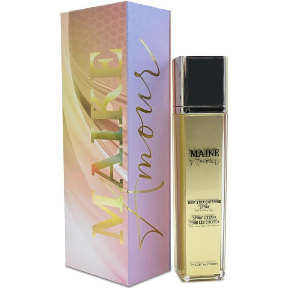 SHAEIO hair shine spray front view of the premium imported packaging box and rectangular bottle