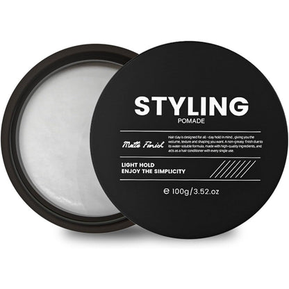 Selthoo Pomade for Men front view jar for strong hold hair styling