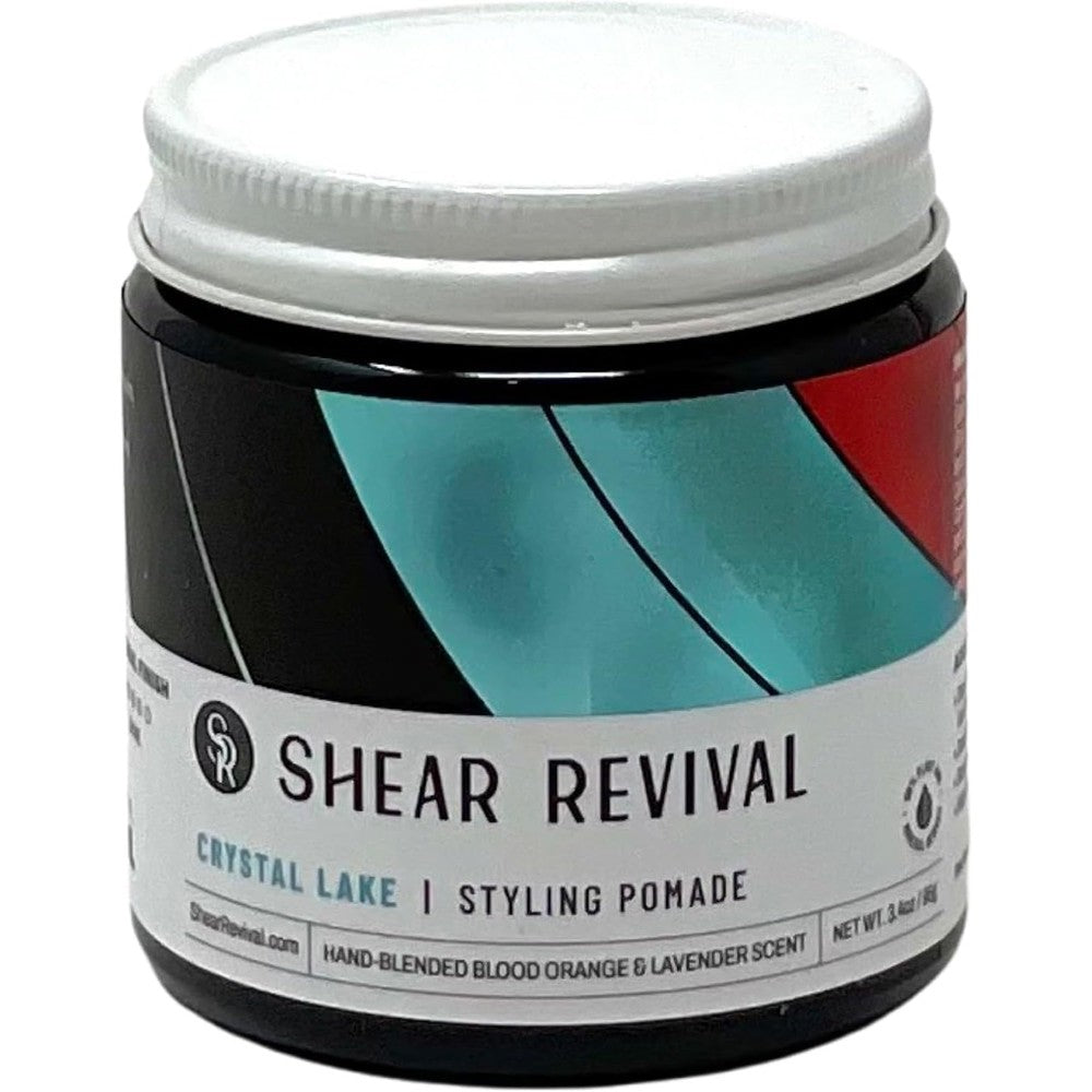 Shear Revival Crystal Lake Styling Cream Pomade front view jar for premium hair grooming