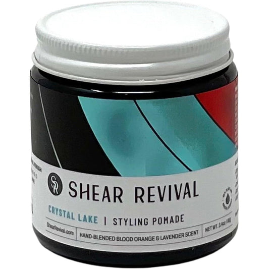 Shear Revival Crystal Lake Styling Cream Pomade front view jar for premium hair grooming