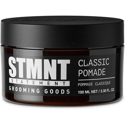STMNT Grooming Goods Classic Pomade front view jar for men styling