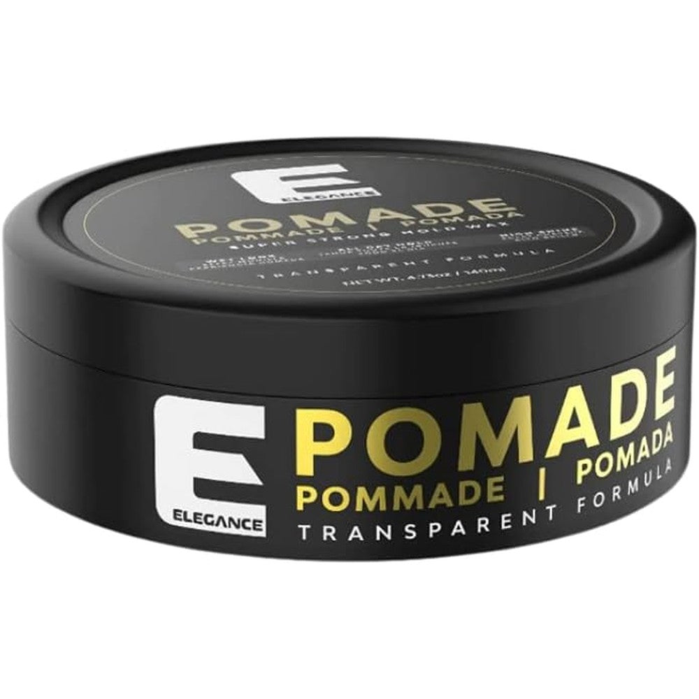 Elegance Original Transparent Hair Pomade 4.73 Ounce front view premium barber grade styling wax container