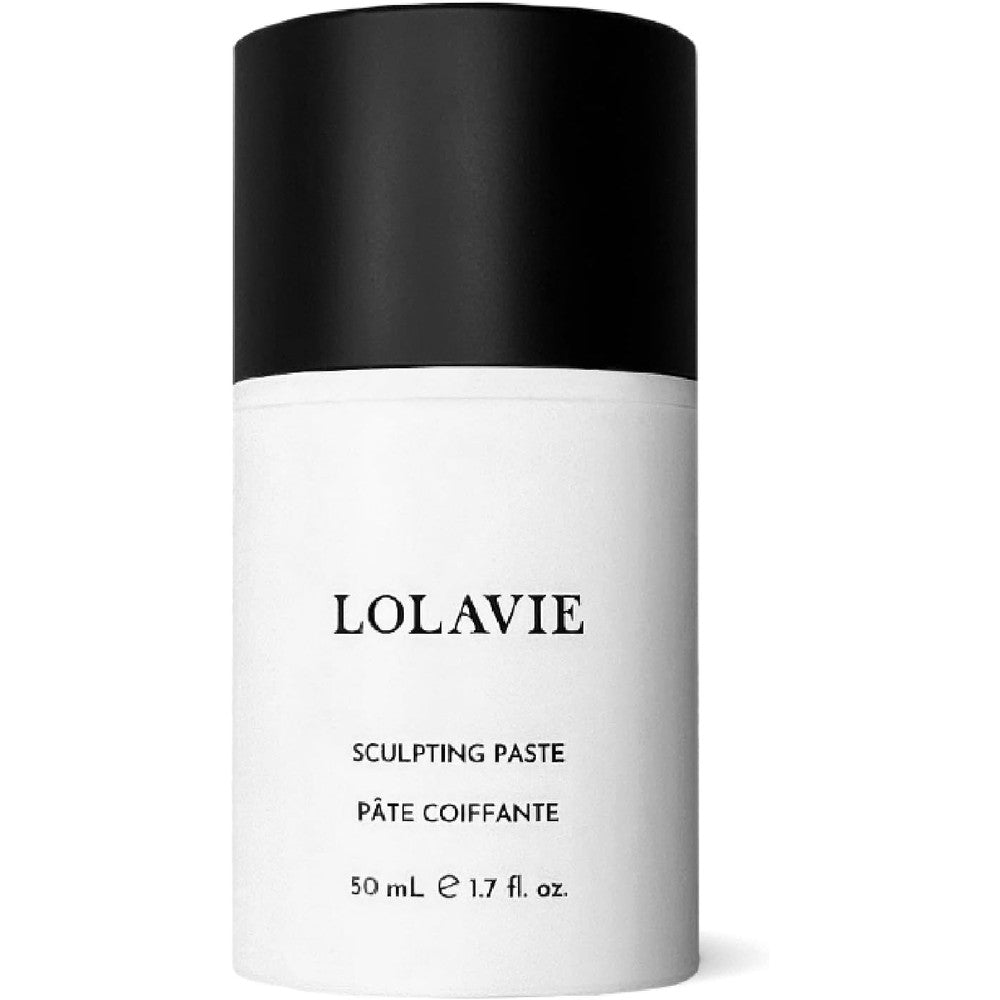 LolaVie Sculpting Paste front view jar for flexible hair styling