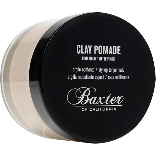 Baxter of California Clay Pomade 2 Ounce jar front view premium men's hair styling product