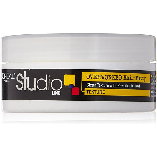 L'Oreal Paris Studio Line Overworked Hair Putty front view container