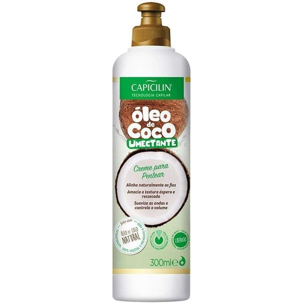 Capicilin Moisturizing Coconut Oil Combing Cream 300ml front view bottle