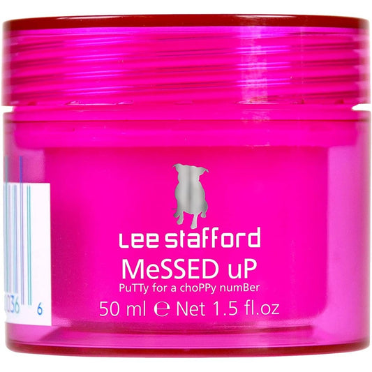 Lee Stafford Messed Up Hair Styling Putty jar front view