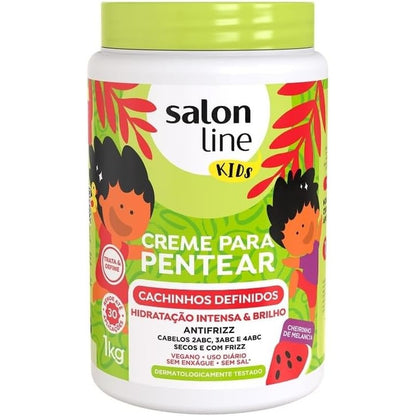 Salon Line Kids Cachinhos Definidos Combing Cream front view tub