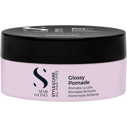 Alfaparf Milano Semi Di Lino Style And Care Glossy Pomade Strong Hold Wax For All Hair Types 90 Milliliters - Image 1