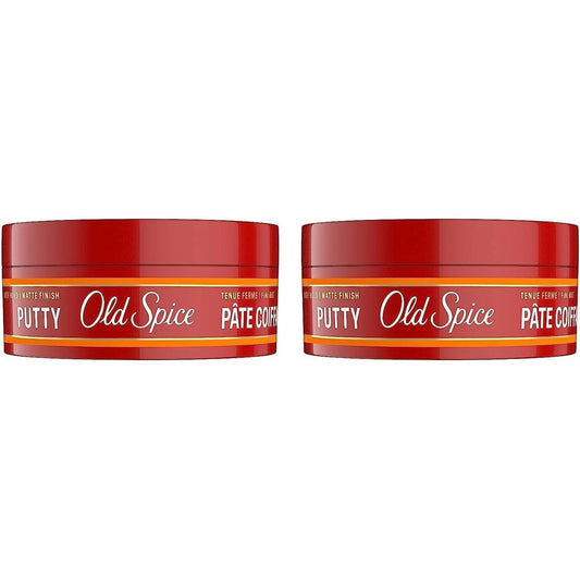 Old Spice Hair Styling Putty for Men Twin Pack front view