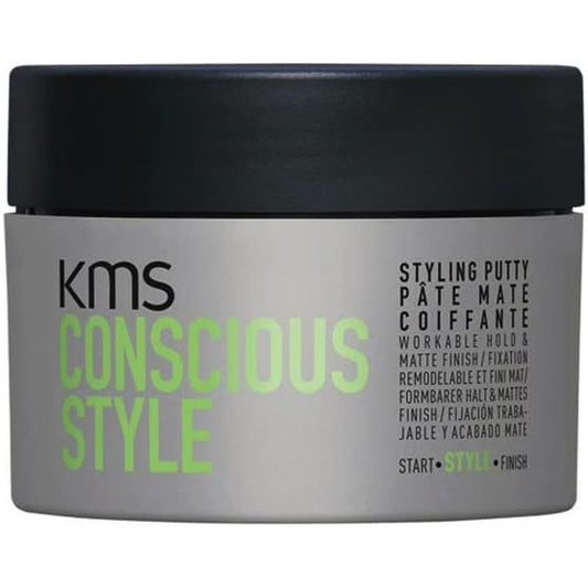 KMS Conscious Style Matte-Texture Finish Styling Putty jar front view