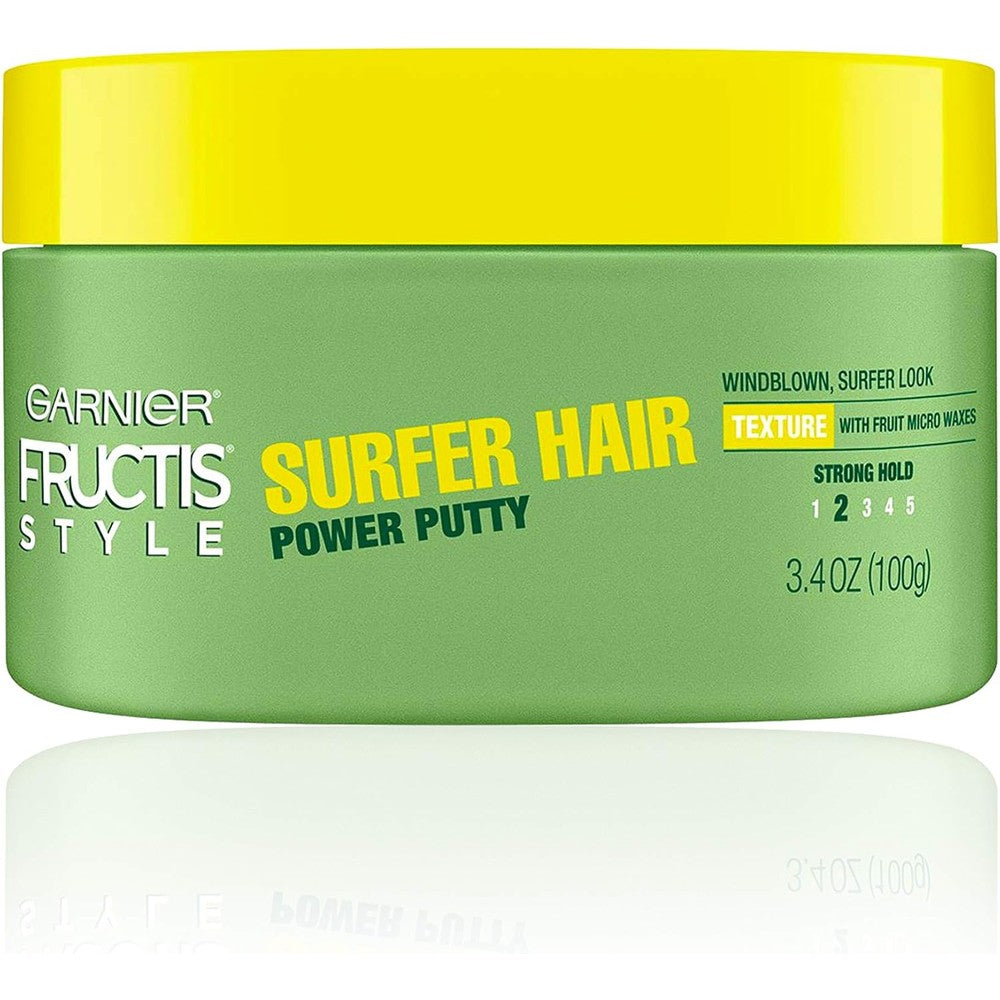 Garnier Fructis Style Surfer Hair Power Putty 3.4 Ounce jar front view