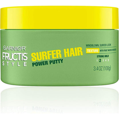 Garnier Fructis Style Surfer Hair Power Putty 3.4 Ounce jar front view
