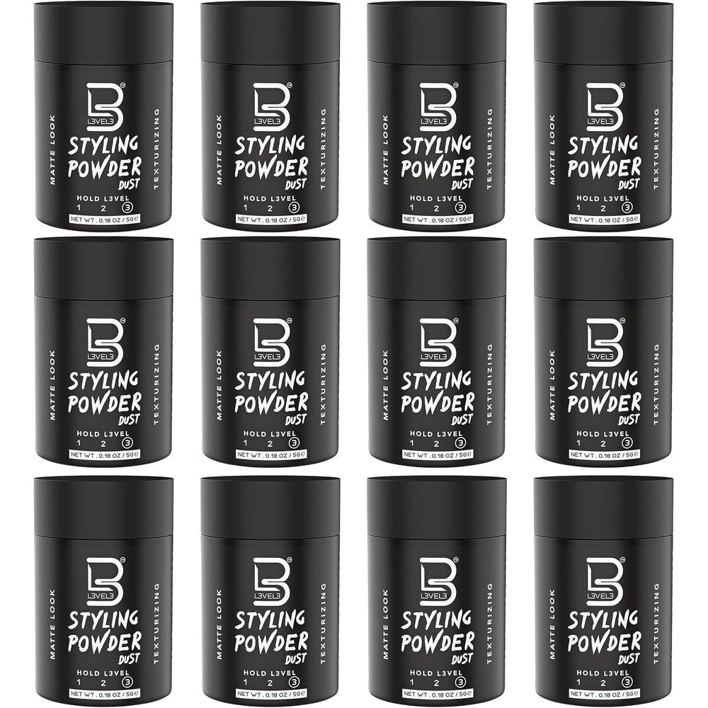 L3 Level 3 Travel Styling Powder bottle front view for men