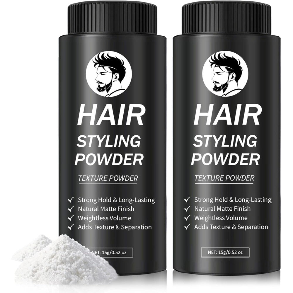 Damusi Hair Styling Powder front view showing 2 pack packaging