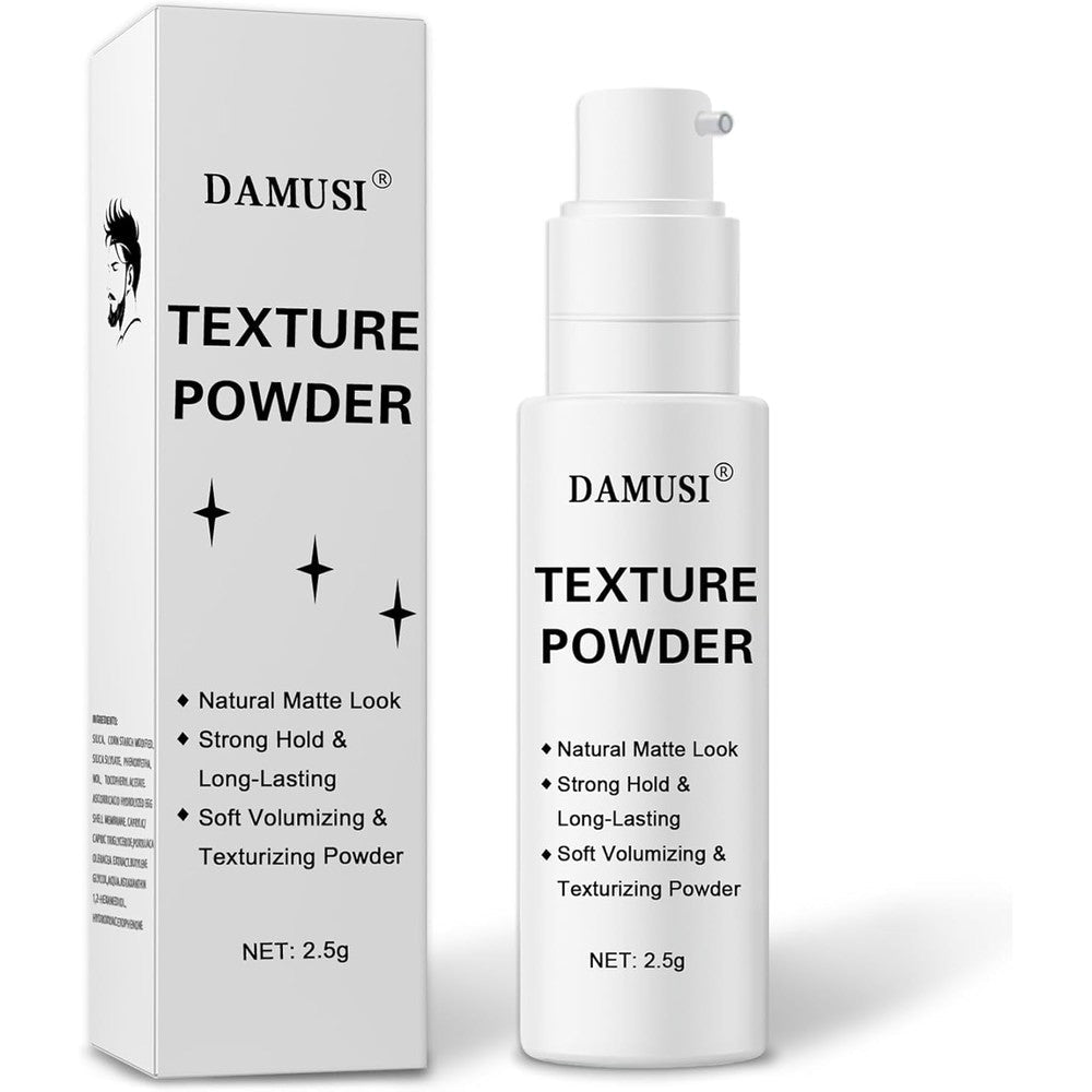 Damusi Hair Texture Powder Spray front view packaging