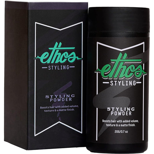 Ethos Styling Texture Powder for men front view bottle