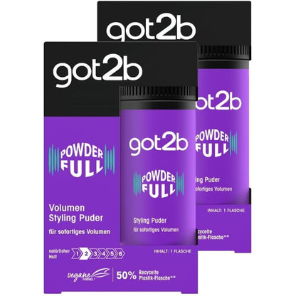 Schwarzkopf got2b Powderful Volumizing Styling Powder 2x Pack front view