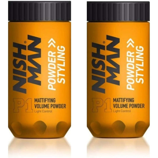 Nishman Hair Styling Powder P1 front view bottle packaging
