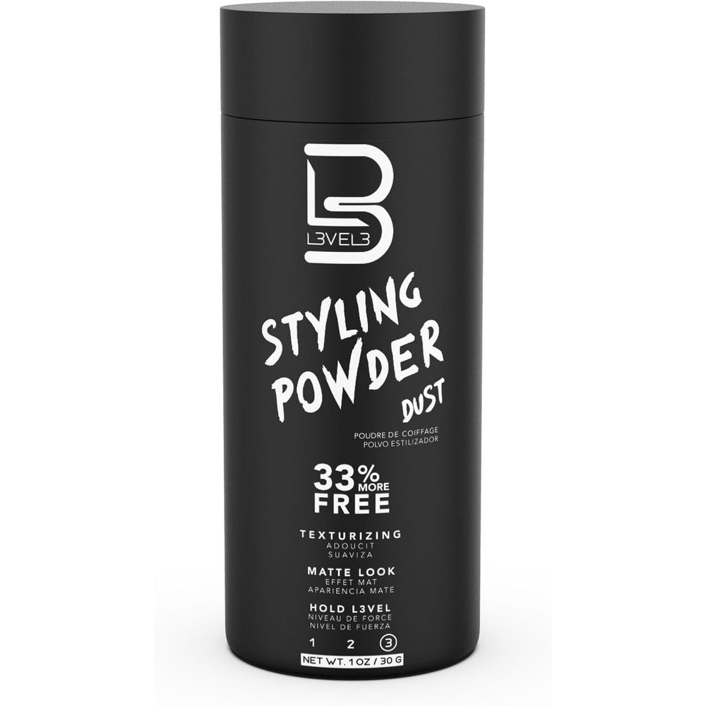 L3 Level 3 Styling Powder bottle front view for men