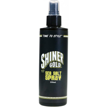 Shiner Gold Sea Salt Hair Styling Spray front view for texturizing men's hair.