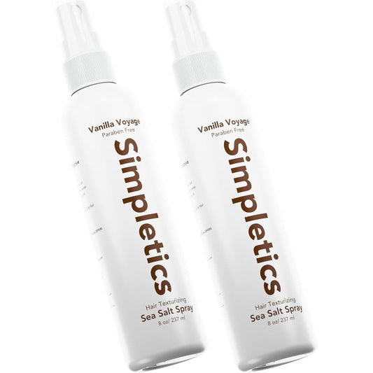 Simpletics Himalayan Sea Salt Spray 2 Pack front view showcasing the minimalist packaging.