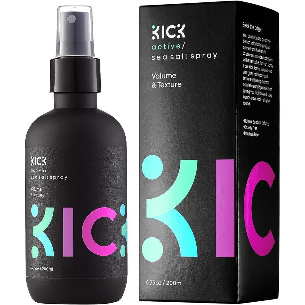Kick Sea Salt Spray For Men Beach Wave And Surfer Hair Style Natural Texture And Volume Hair Spray 200 Milliliters - Image 1