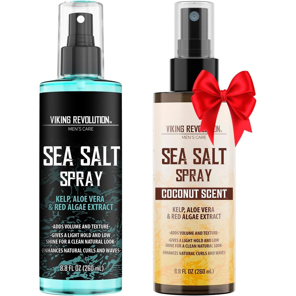 Viking Revolution Sea Salt Spray for Hair Men front view texturizing spray bottle