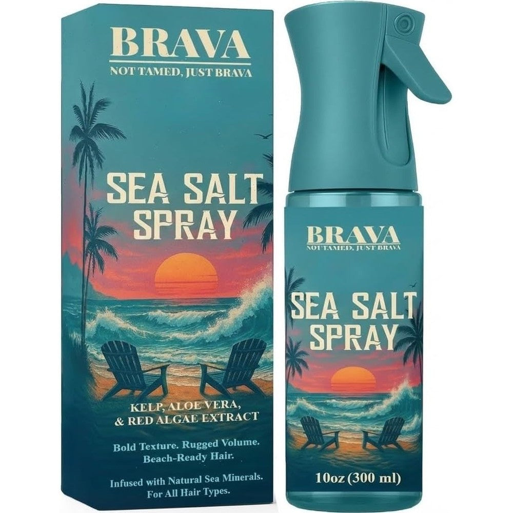 Brava Not Tamed Just Brava sea salt spray bottle front view