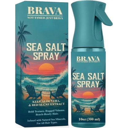 Brava Not Tamed Just Brava sea salt spray bottle front view