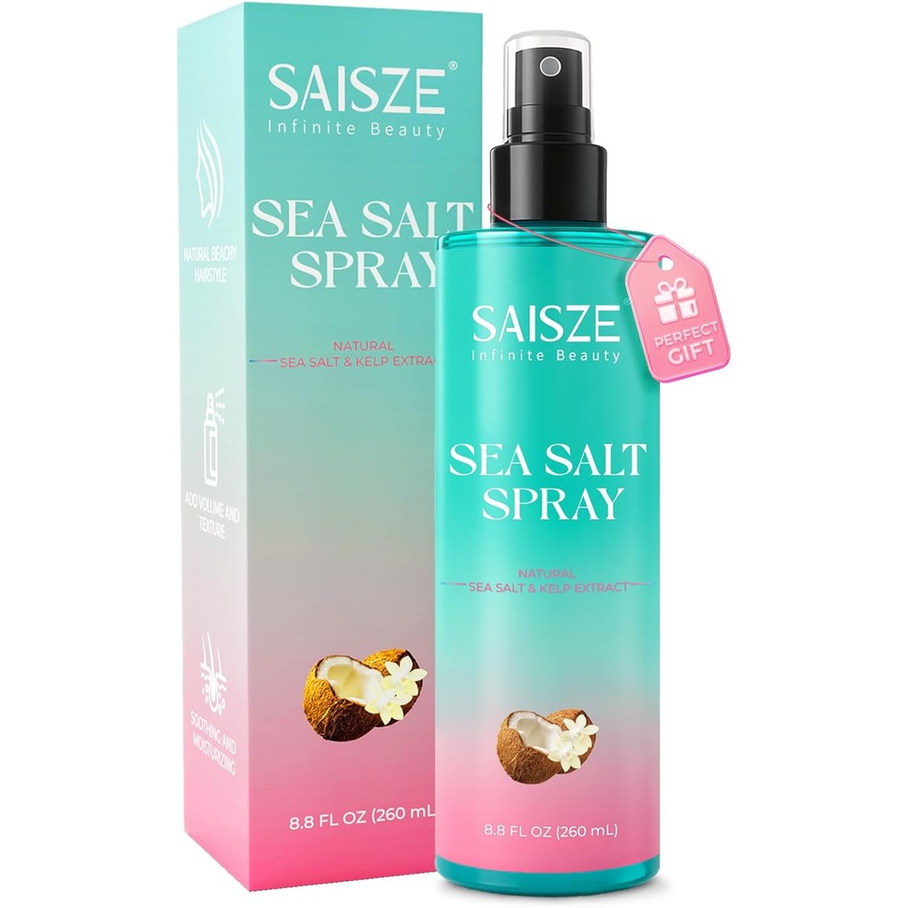 SAISZE Sea Salt Hair Spray front view for beach waves styling