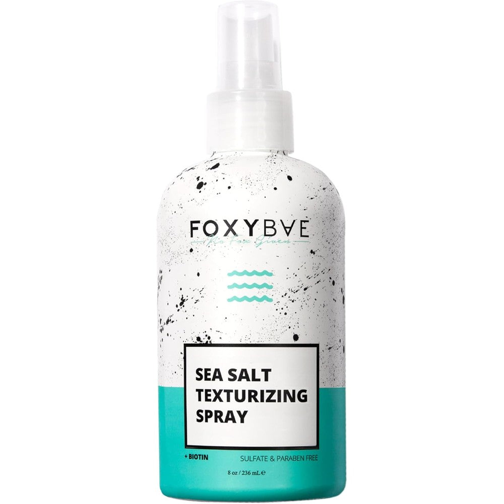 FoxyBae Beach Please sea salt texturizing hair spray bottle front view
