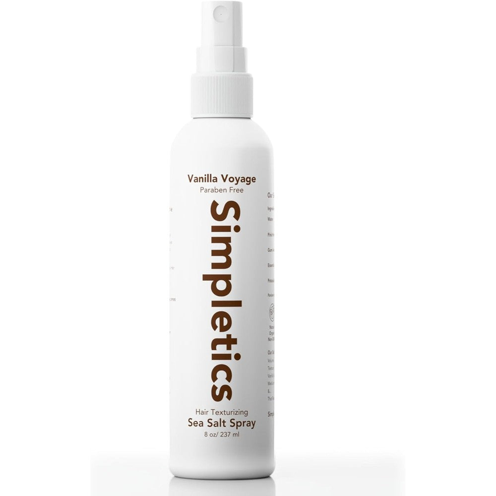 Simpletics Himalayan Sea Salt Hair Spray bottle front view