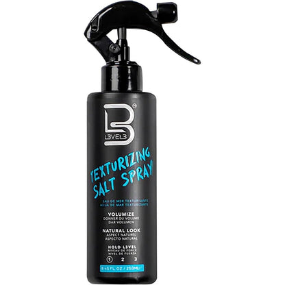 L3 Level 3 Sea Salt Texturizing Spray front view bottle for beachy waves styling