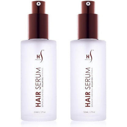 HerStyler Argan Oil Hair Repair Serum front view of the two pack bottles
