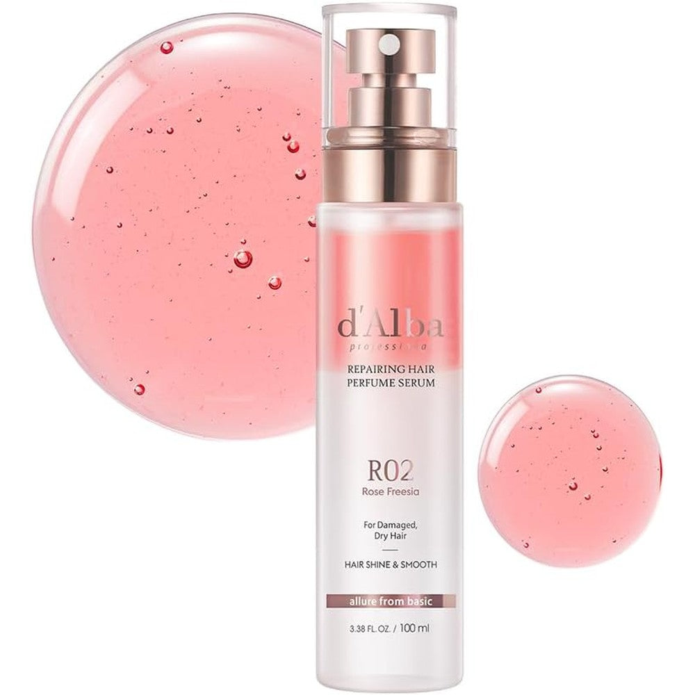 D'Alba Piedmont Italian White Truffle Professional Repairing Hair Perfume Serum front view bottle for dry hair repair