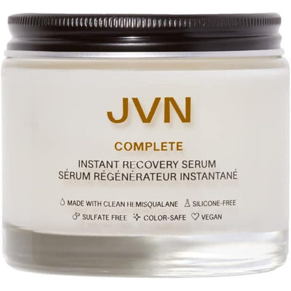 JVN Complete Instant Recovery Hair Serum front packaging view for heat protection cream
