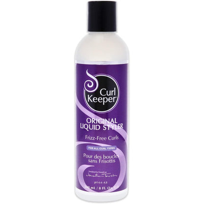Curl Keeper Original Liquid Styler eight ounce bottle front view authentic USA imported product